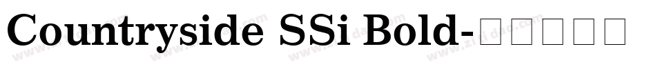 Countryside SSi Bold字体转换
